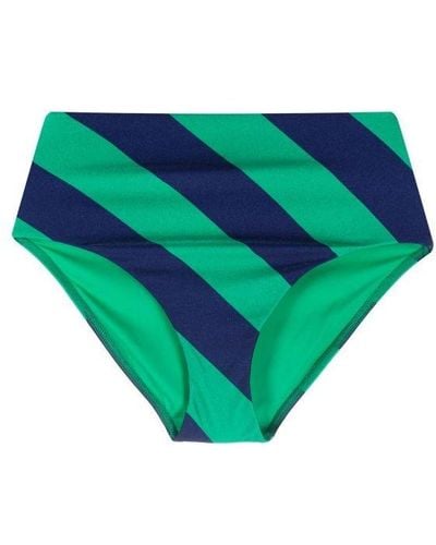 Zimmermann Striped Bikini Bottoms - Green