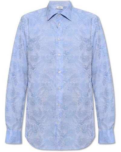 Etro Fitted Shirt, - Blue