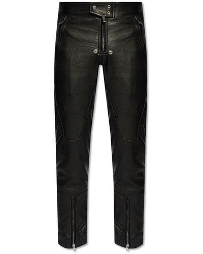 Rick Owens 'luxor' Leather Pants, - Black