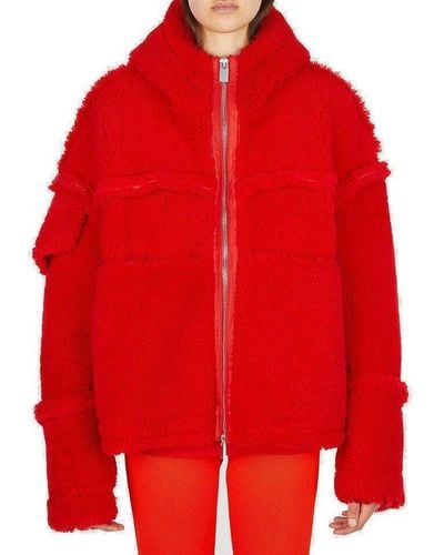 1017 ALYX 9SM Oversized Shearling Jacket - Red