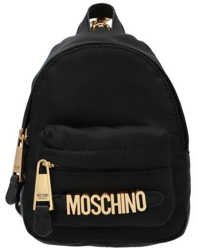 Moschino Mini Chain Backpack - Black