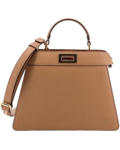 Peekaboo ISeeU Petite - Beige padded nappa leather bag