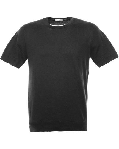 Paolo Pecora Short-sleeved Knitted T-shirt - Black