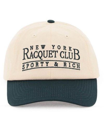 Sporty & Rich Logo Embroidered Baseball Cap - Natural