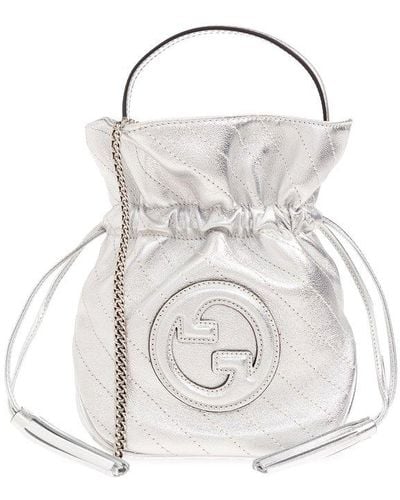 Gucci 'blondie Mini' Bucket Shoulder Bag, - White