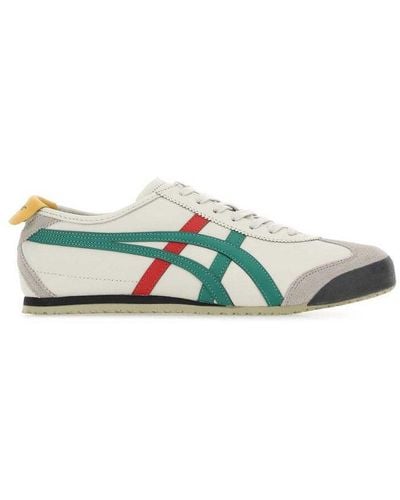 Onitsuka Tiger Logo Patch Lace-up Trainers - Green