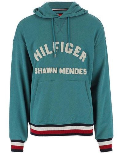 Tommy Hilfiger Cotton And Viscose Blend Hoodie - Green