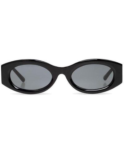 Linda Farrow X The Attico Oval Frame Sunglasses - Black