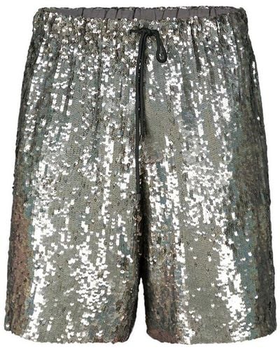 Dries Van Noten Embellished Drawstring Shorts - Gray