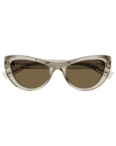 Saint Laurent Cat-eye Frame Sunglasses - Natural