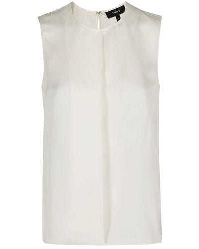 Theory Sleeveless Creewneck Top - White