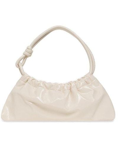 Nanushka Valerie Ruched-detail Shoulder Bag - White