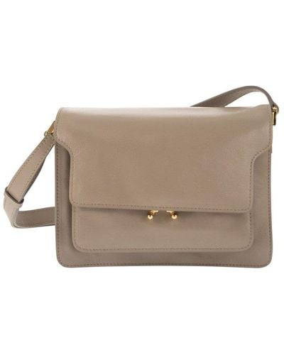 Marni Trunk Soft - Soft Leather Bag - Brown
