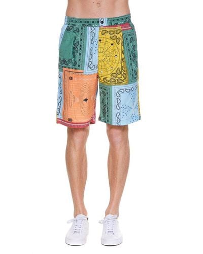 Marcelo Burlon Bandana Patchwork Shorts - Multicolor