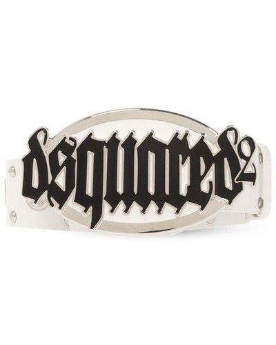 DSquared² Gothic Logo Buckled Belt - Black