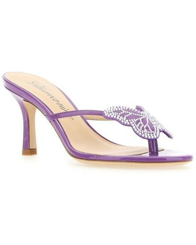 Blumarine Butterfly-embellished Slip-on Thong Sandals - Pink