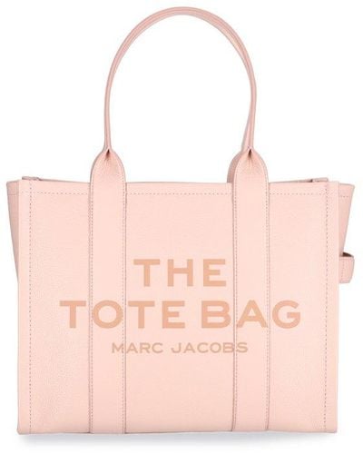 Marc Jacobs "the Leather" Large Tote Bag - Pink