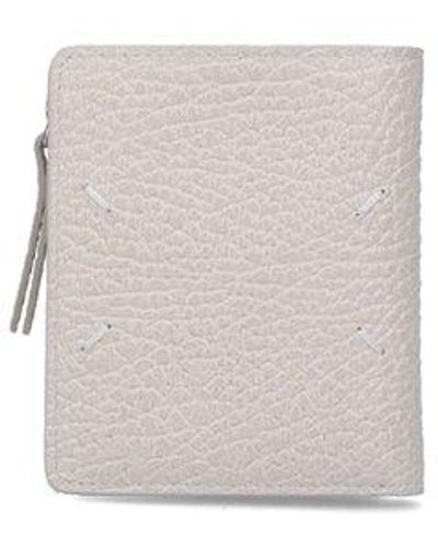 Maison Margiela Four-stitch Zipped Wallet - White