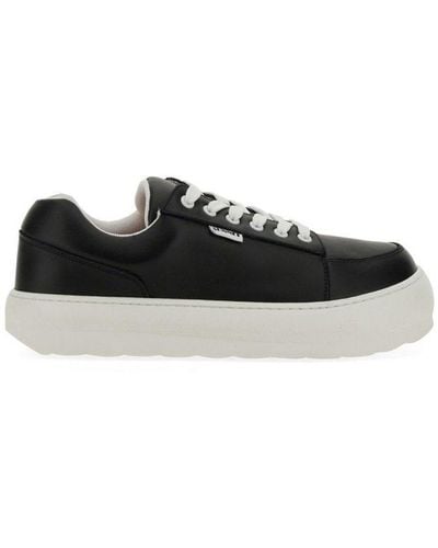 Sunnei Round Toe Lace-up Trainers - Black
