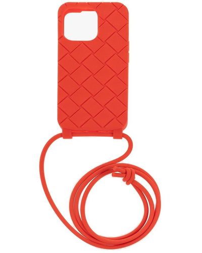 Bottega Veneta Iphone 13 Pro Case With Strap - Red