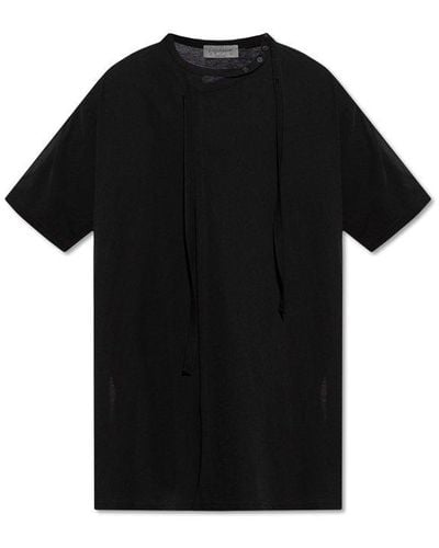 Yohji Yamamoto Cotton T-shirt, - Black