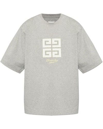 Givenchy 4g Embroidered Crewneck T-shirt - White