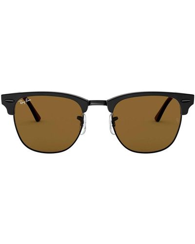 Ray-Ban Clubmaster Square Frame Sunglasses - Black