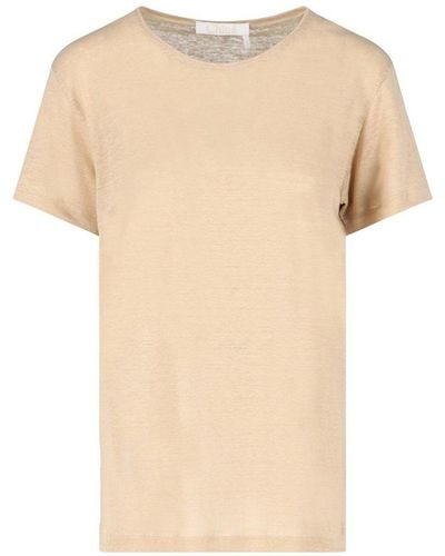 Chloé Linen T-shirt - Natural