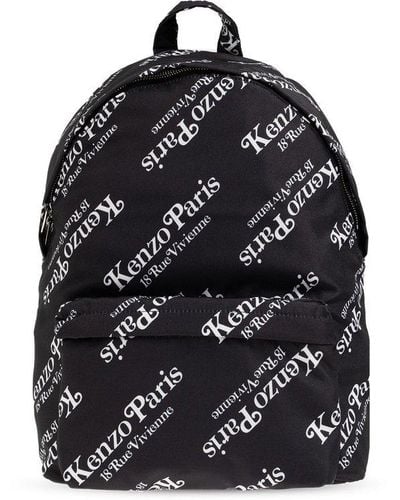 KENZO Backpack With Logo, - Black