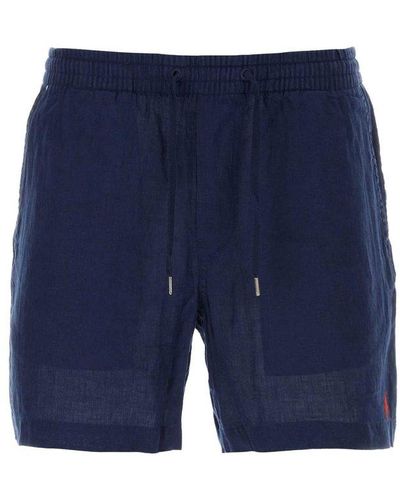 Polo Ralph Lauren Linen Bermuda Shorts - Blue