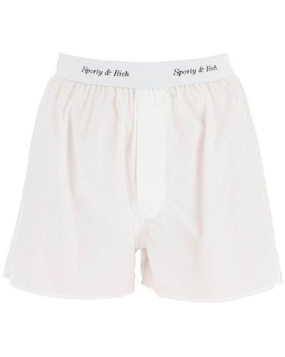 Sporty and Rich Printed Cotton-jersey Shorts