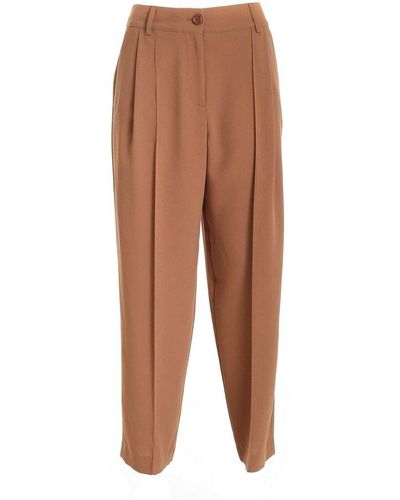 See By Chloé Loose Fit Trousers In Colour - Brown