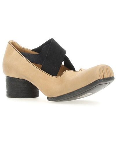 Uma Wang Cross Strap Ballerina Court Shoes - Brown