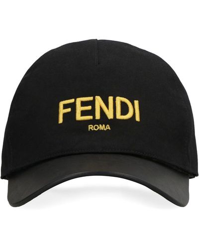 Fendi Logo Embroidered Reversible Baseball Cap - Black