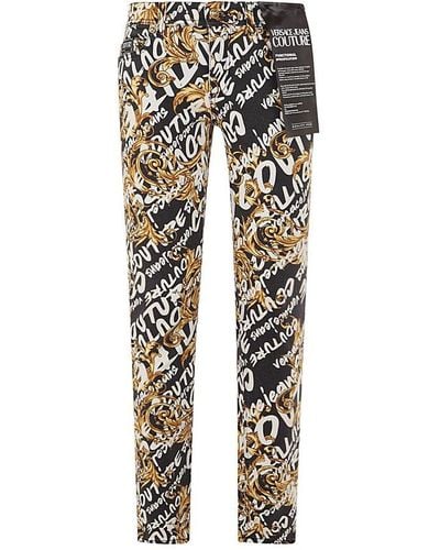 Versace Graphic Printed Skinny Jeans - Multicolour