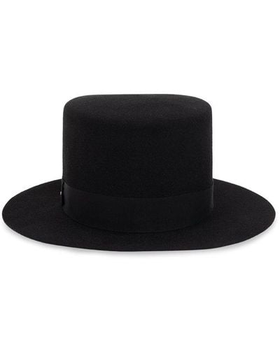 Saint Laurent Flat-top Hat - Black