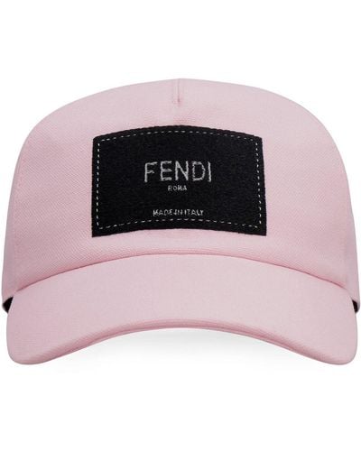 Fendi Logo-patch Baseball Cap - Pink