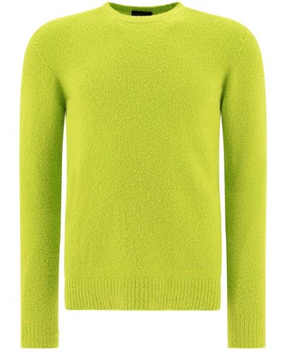 Roberto Collina Crewneck Straight Hem Knitted Jumper - Green