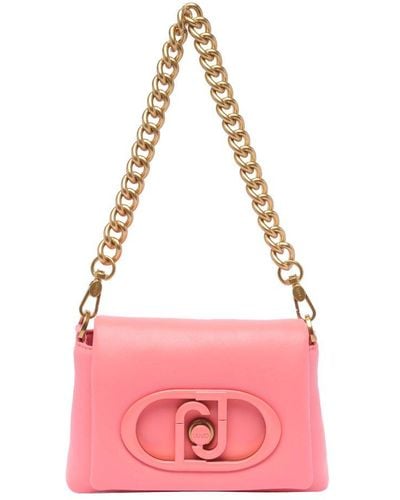 Liu Jo Logo-plaque Chain-linked Padded Crossbody Bag - Pink