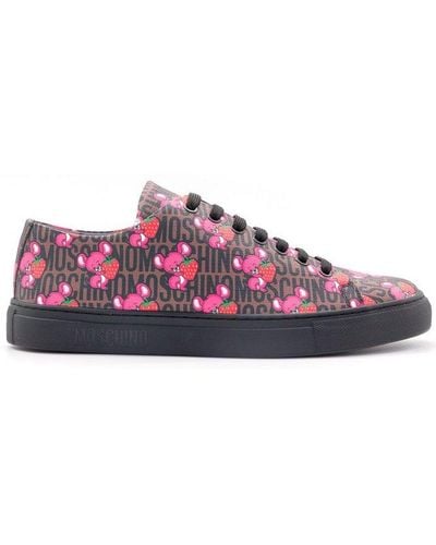 Moschino Logo-printed Lace-up Trainers - Multicolour