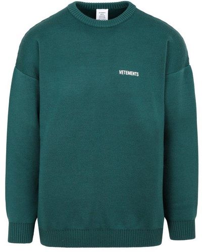 Vetements Iconic Logo Sweater - Green
