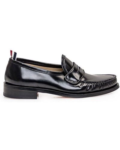 Thom Browne Ruched-detail Slip-on Loafers - Black