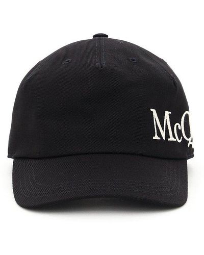 Alexander McQueen Baseball Hat With Oversized Logo - Black