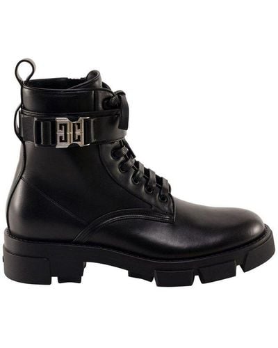 Givenchy Terra 4g Buckle Ankle Boots - Black