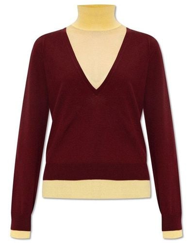 Tory Burch ‘Mock’ Two-Layer Sweater - Red