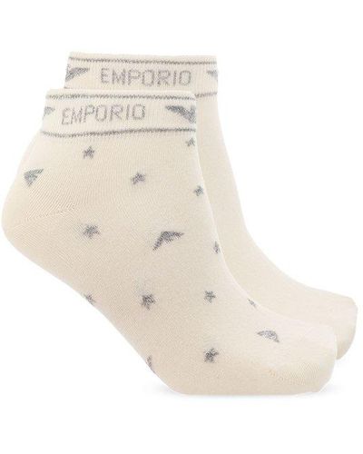 Emporio Armani Socks Two-pack - White