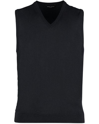 Roberto Collina Sleeveless Knitted Vest - Black
