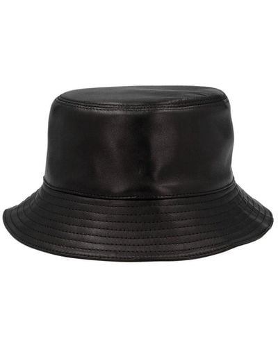 Loewe Logo Patch Zip Detailed Fisherman Bucket Hat - Black