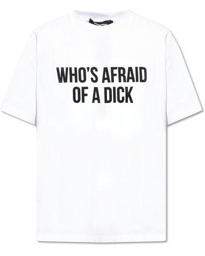DSquared² Slogan Print Crewneck T-shirt - White