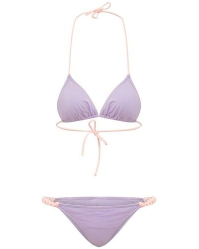 Reina Olga Triangle Bikini Set - Purple
